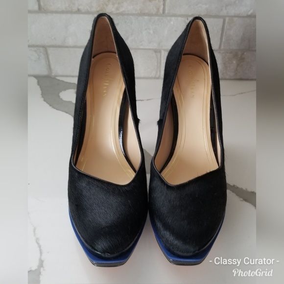 Like New! COLE HAAN calf hair double platform heel - Picture 4 of 6
